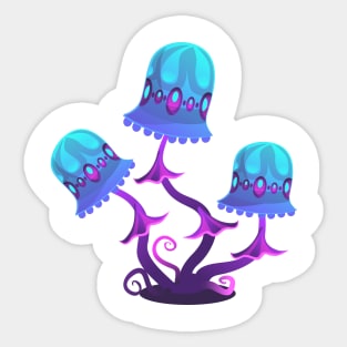 Alien mushrooms Sticker